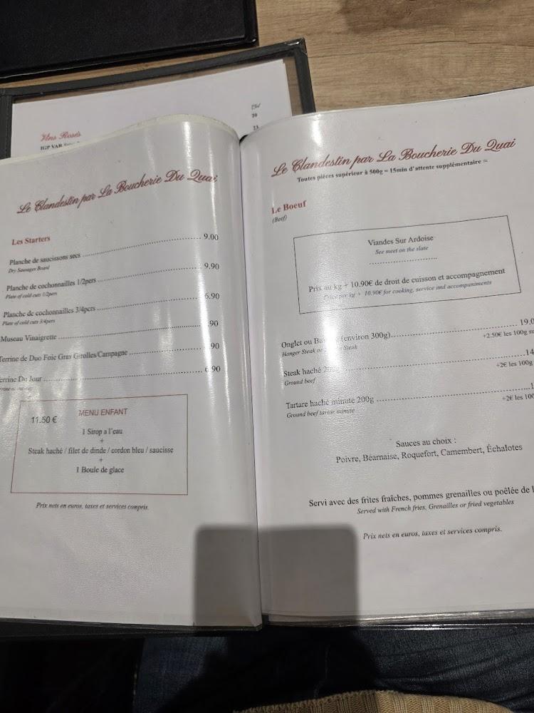 Le Clandestin - Menu Image 3